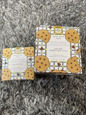 Beekman 1802 x Nestle Toll House cookies & milk whipped body cream and soap NEW